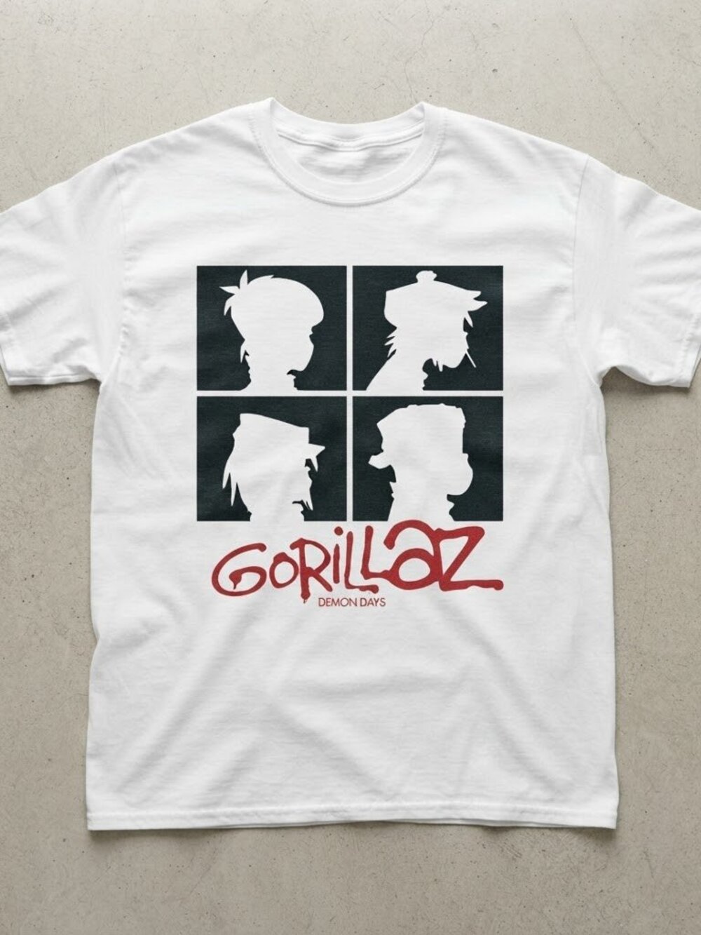 Gorillaz Demon Days Album Cover White T-Shirt Unisex S-4XL